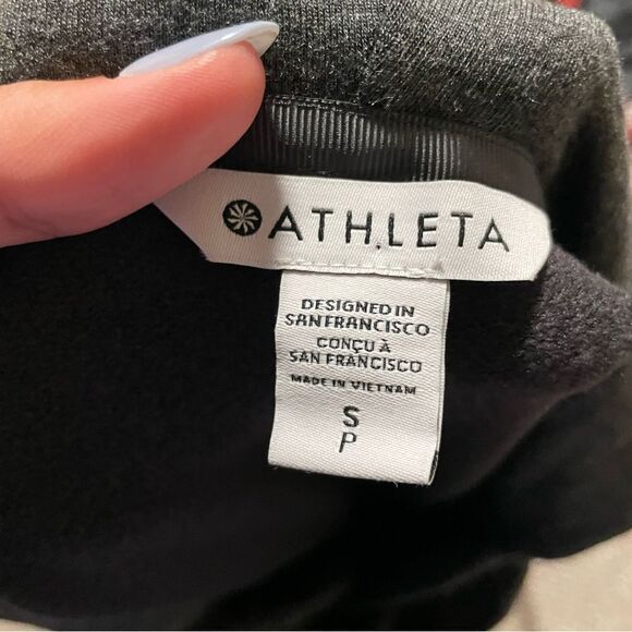 Athleta Purana Wrap Sweatshirt Charcoal Heather Grey- Size Small - Picture 5 of 9